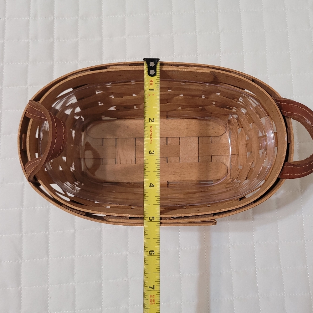 Longaberger 2005 Knick Knack Basket with Longaberger Plastic Protector, EUC - Picture 6 of 7
